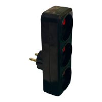 سه راهی دوشاخه دار مشکی پیکو الکتریک