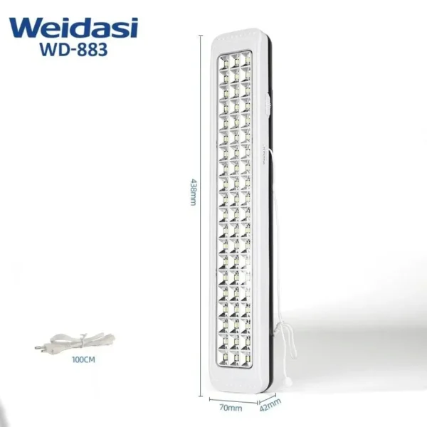 چراغ اضطراری شارژی ویداسی مدل WD-883